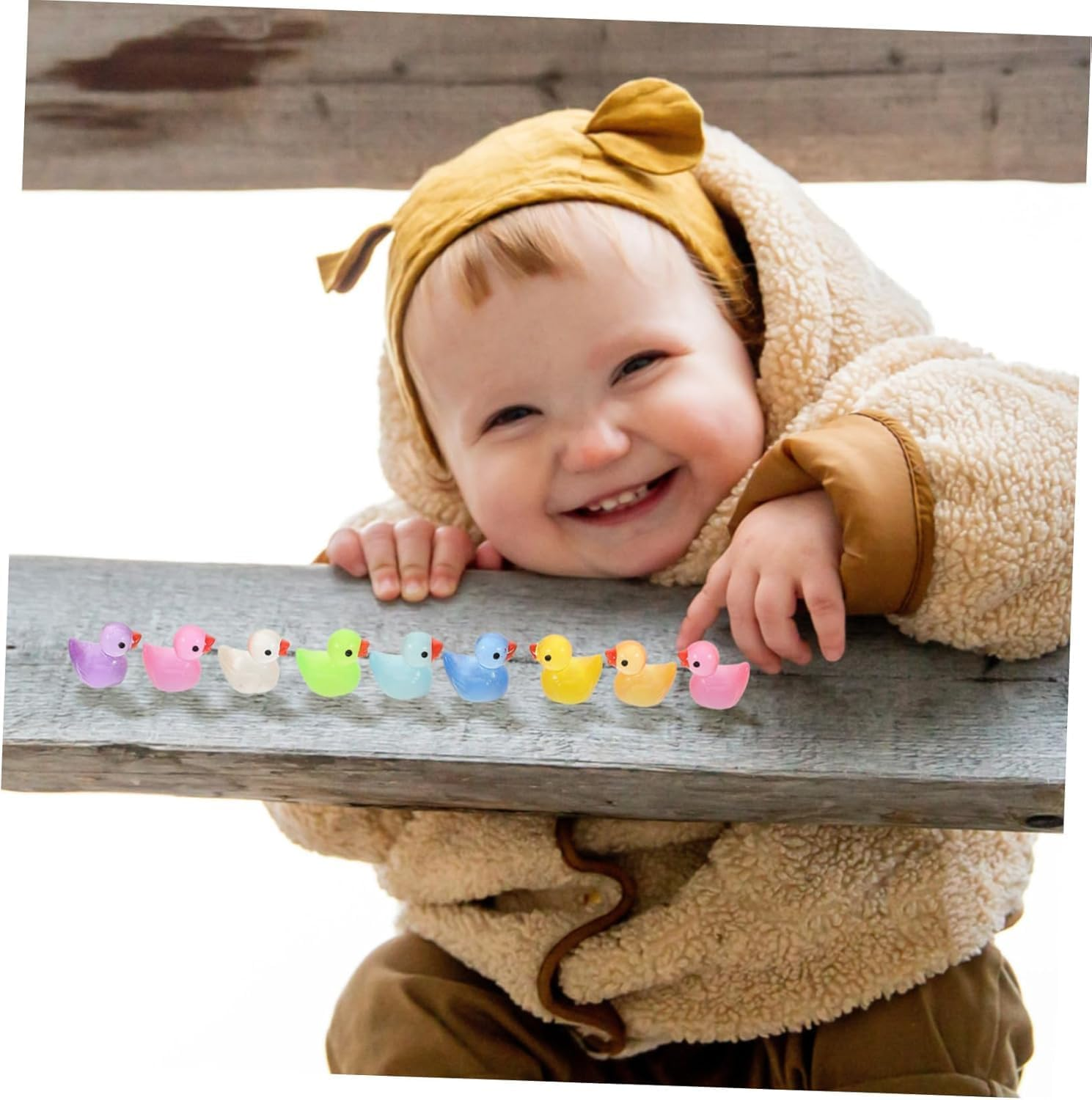 Fokmuaex 36PCS Glow in the Dark Duck Figurines - Mini Resin Garden Decor, Cute Nighttime Ornaments for Micro Landscapes, Home & Tabletop Accents