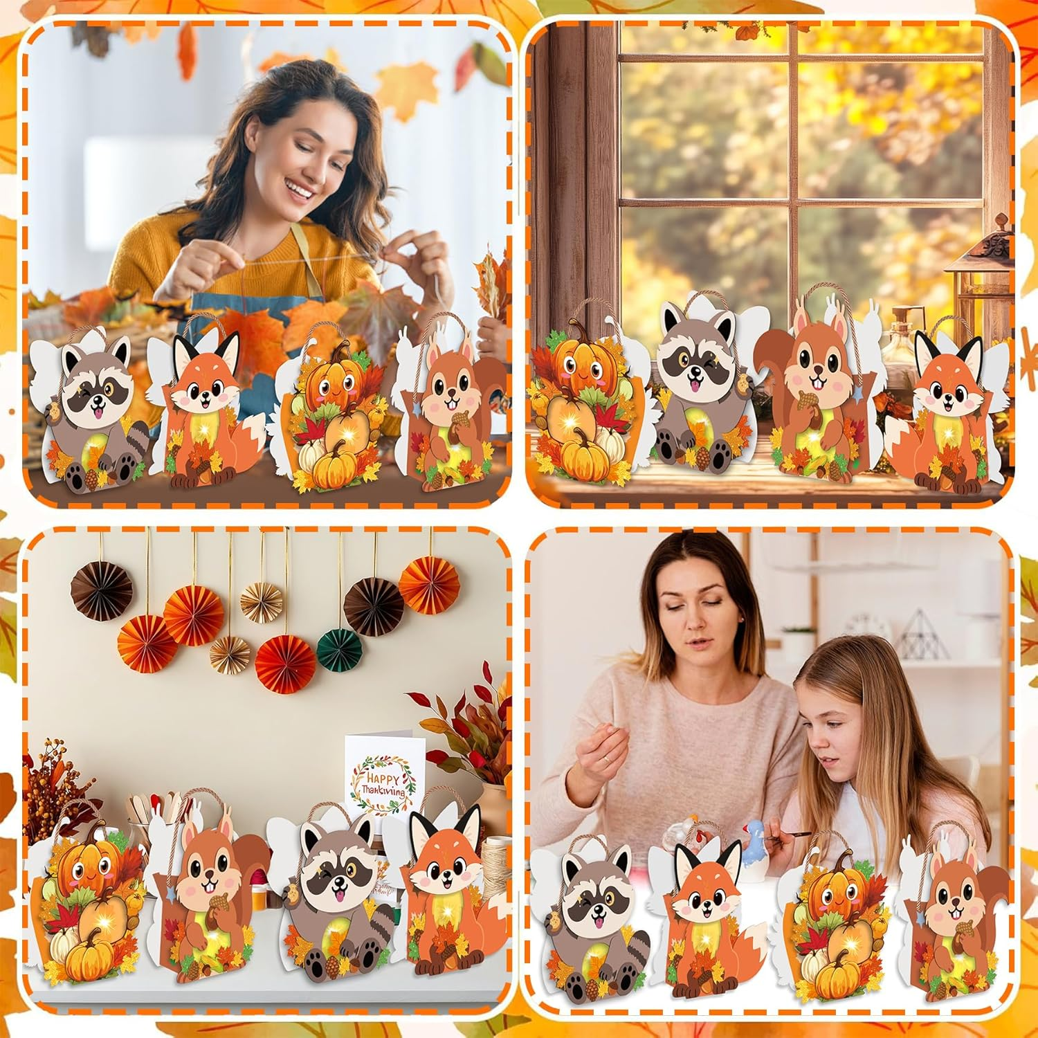 Sunshine Smile Children'S Lantern Craft Set, Saint Martin Lanterns with LED, Autumn Lanterns for DIY Crafts for Decoration, DIY Creative Set Gift Boys Girls Saint Martin image number 4