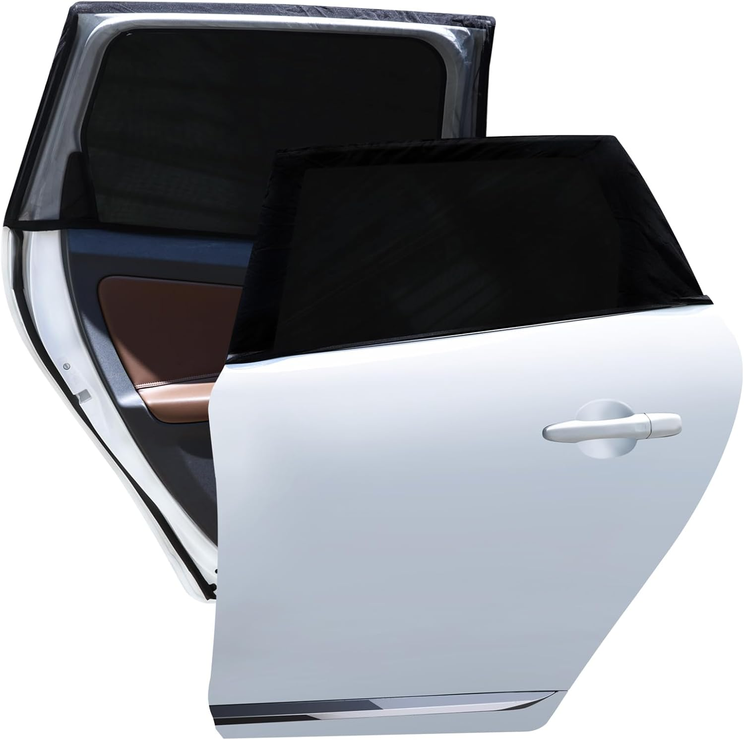 GWHOLE Car Rear Window Shades Mesh 2 Pack, Mesh Sun Shade with Anti-Mosquito & UV Protection, Breathable for Family Travel Road Trips Camping, Universal Fit Most Cars Suvs Trucks Vans image number 5