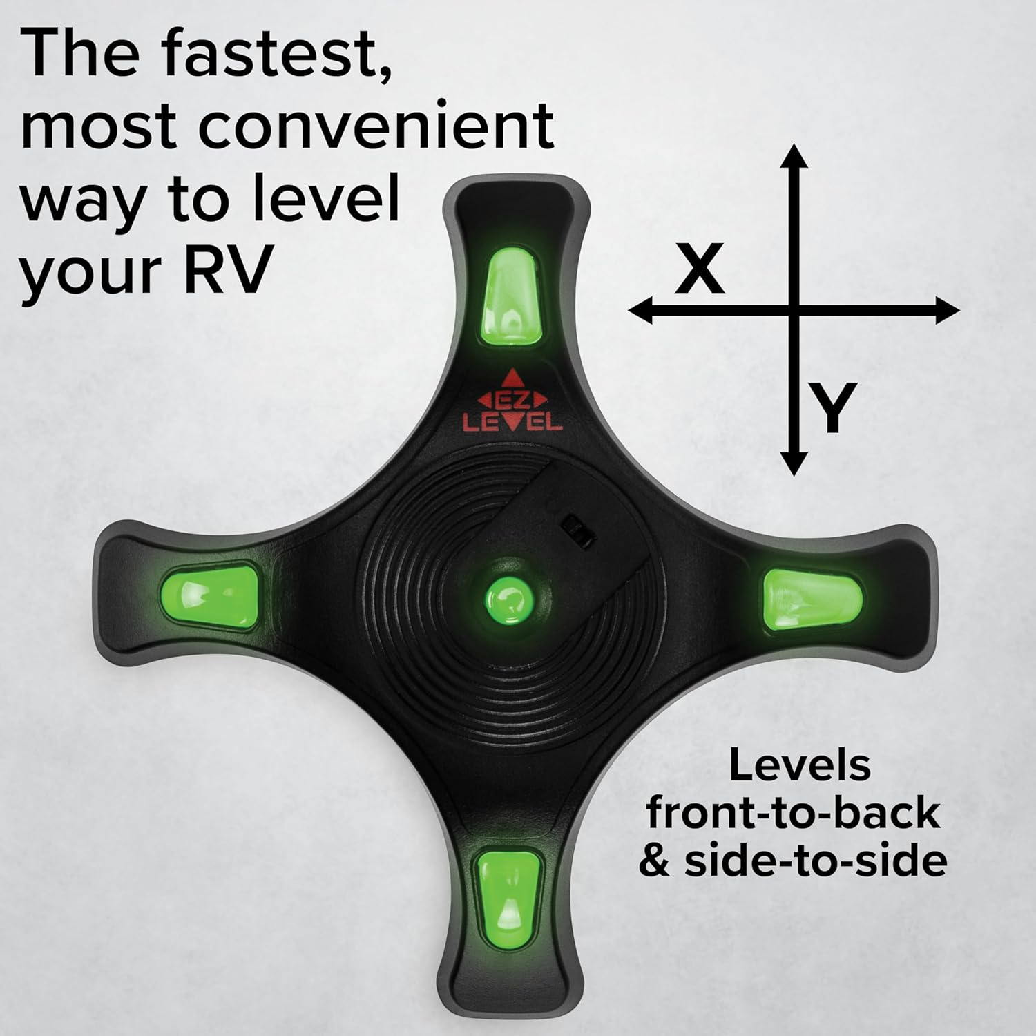 Camco Camper EZ Level - Hassle Free RV Leveling System - Features Illuminated Indicator Lights & Automatic Shut-Off Function When Not In-Use - Includes Pre-Installed On/Off Switch (25505) image number 3