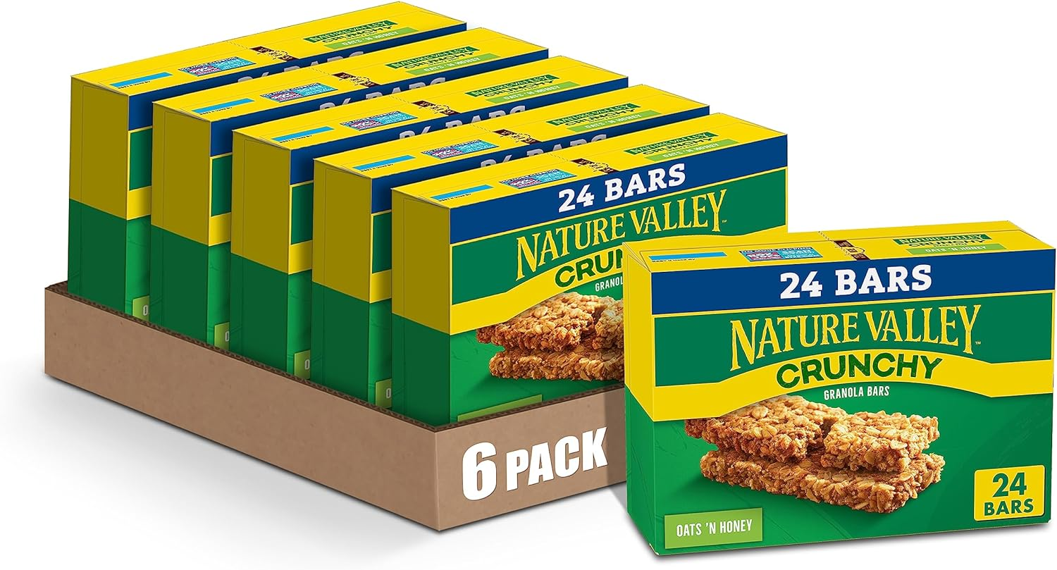 Nature Valley Crunchy Oats 'N Honey Granola Bars, 60 Bars, 44.7 OZ (30 Pouches) image number 2