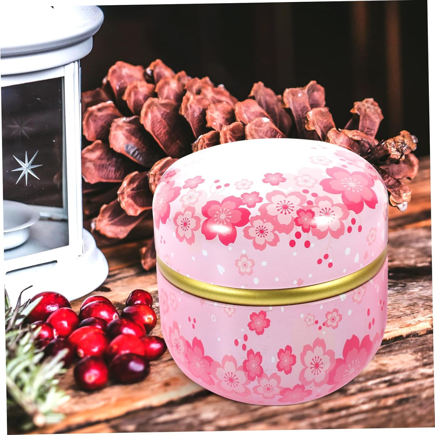 NAMOARLY 6Pcs Tinplate Candy Storage Jars Inner Lids, round Containers, Food-Grade Metal Packaging Boxes Suitable for Gift and Home Use Style