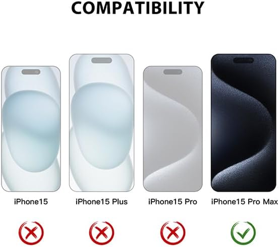 [2 Pack] ZUSLAB Screen Protector for Iphone 15 Pro Max Anti-Blue Light Tempered Glass Eye Protection with Installation Alignment Frame for Apple (2023) image number 4