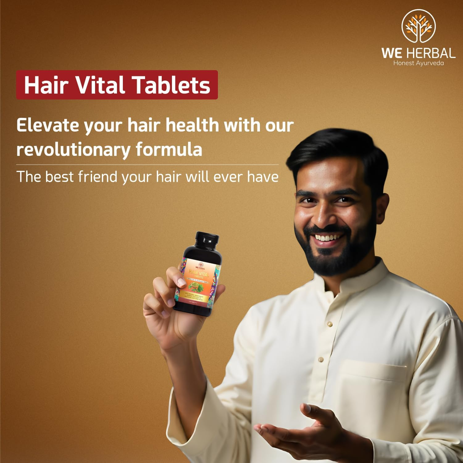 Hair Vital Tablets &ndash; Promotes Hair Growth, Reduces Hair Fall, Improves Hair Health, 120 Tablets image number 4