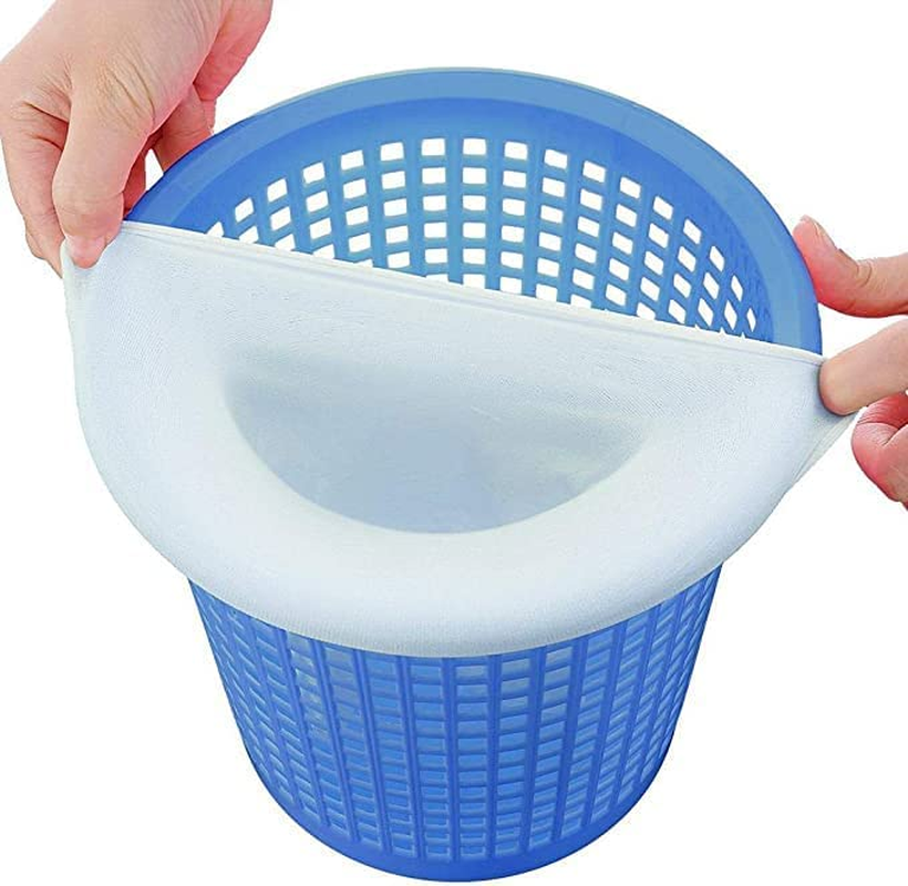 Pool Skimmer Socks, 20 Packs Swimming Pool Skimmer Socks Baskets Skimmers Net Filter Storage Bag, Ultra Fine Mesh Screen Liner for Filters Baskets and Skimmers for Cleans Debris and Leaves image number 3