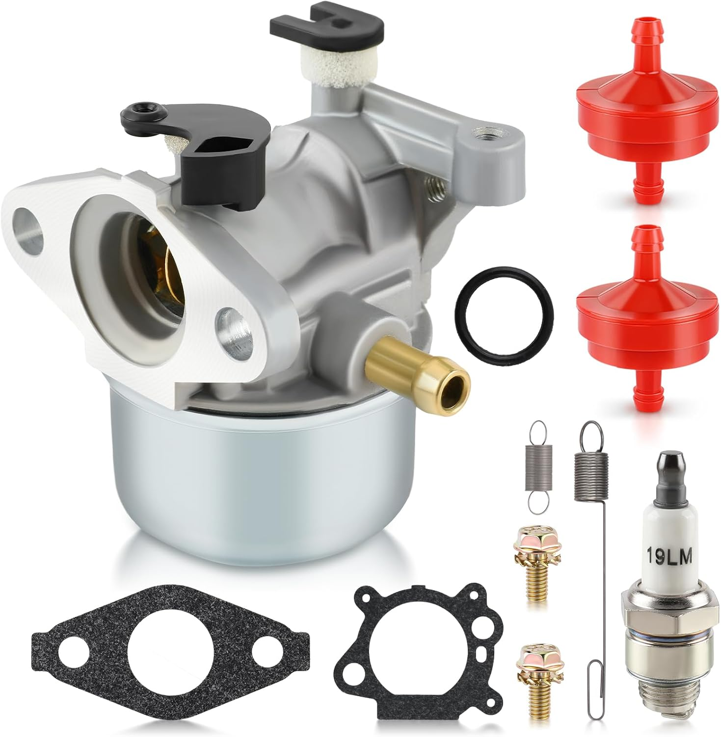 Carbhub 675 190Cc Carburetor Kit for Briggs & Stratton Gold 6.25HP 6.75HP MRS Push Mower 675 190Cc with Fuel Filter with Spring with Spark Plug image number 5