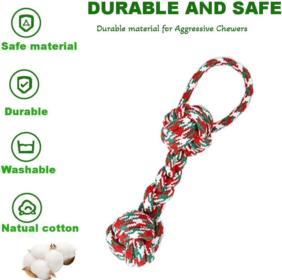 Dog Rope Toys, Interactive Dog Toys for Aggressive Chewers,Tug of War Dog Toy for Boredom, Teeth Cleaning, Suitable for Small Medium Large Dogs image number 6
