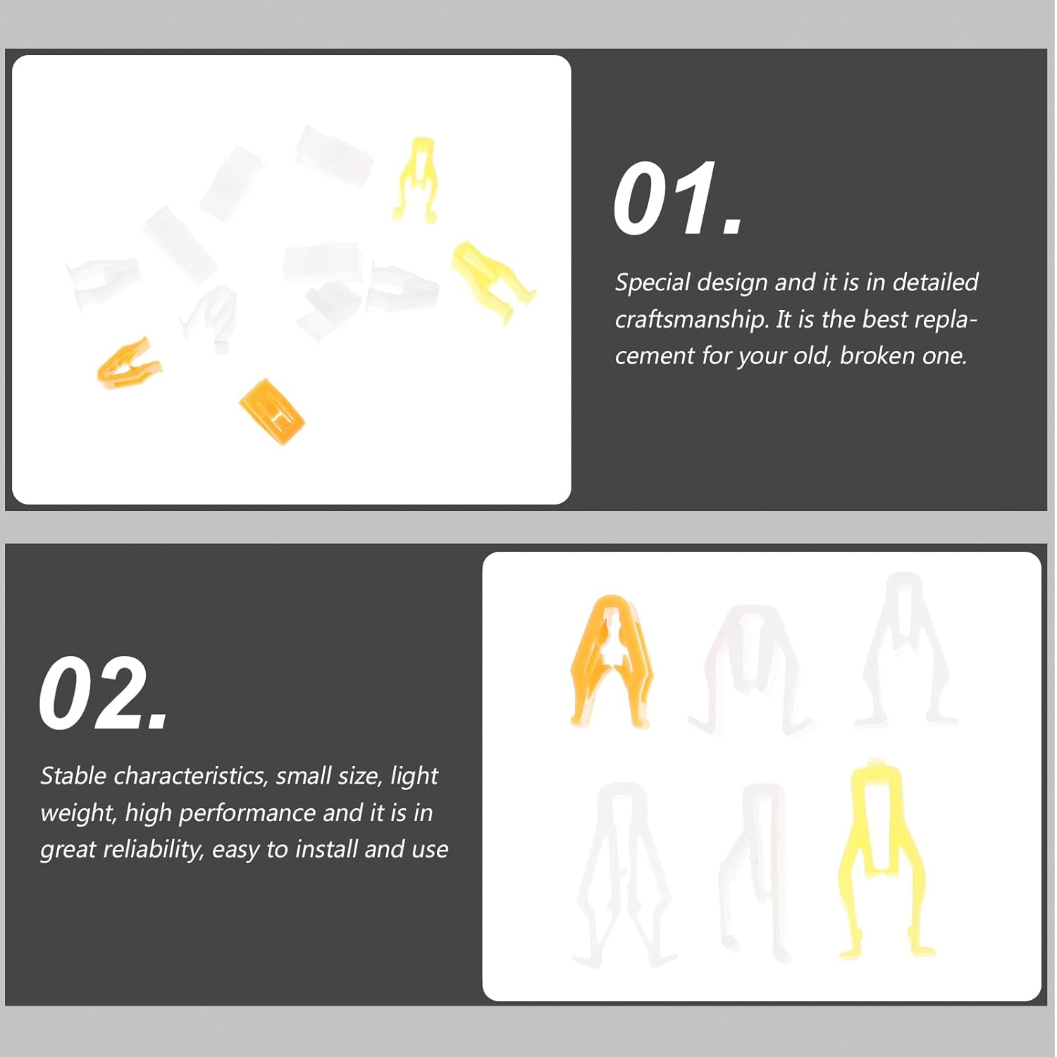 Angoily Retainer Buckle Clip Trim, 270PCS ABS Dashboard Retainer Clips Buckle Decor Body Trim Retainer Bezel Clip Center Auto Parts Front Console Trim Dashboard Trim Clip Center Console Clip Car image number 1