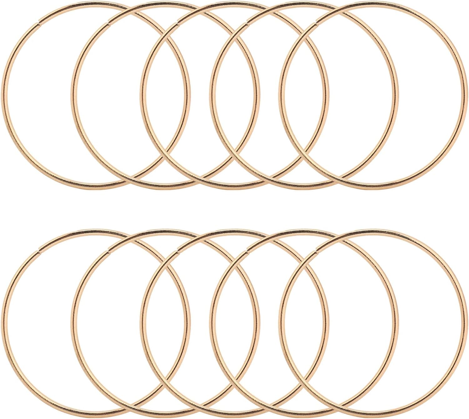 Spacesea 10-Pack 3-Inch Metal Dream Catcher Rings Hoops Craft Supplies for DIY Macrame, Dreamcatchers image number 2