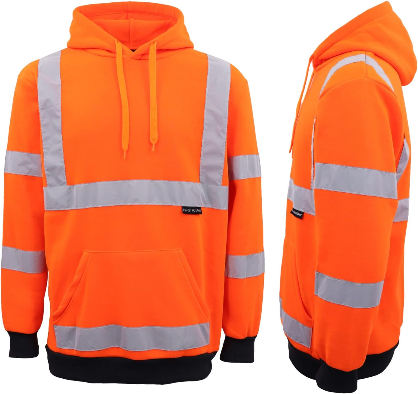 Zmart Australia HI VIS Hooded Safety Jumper Hoodie Sweatshirt Tradie Workwear Fleece Jacket Coat