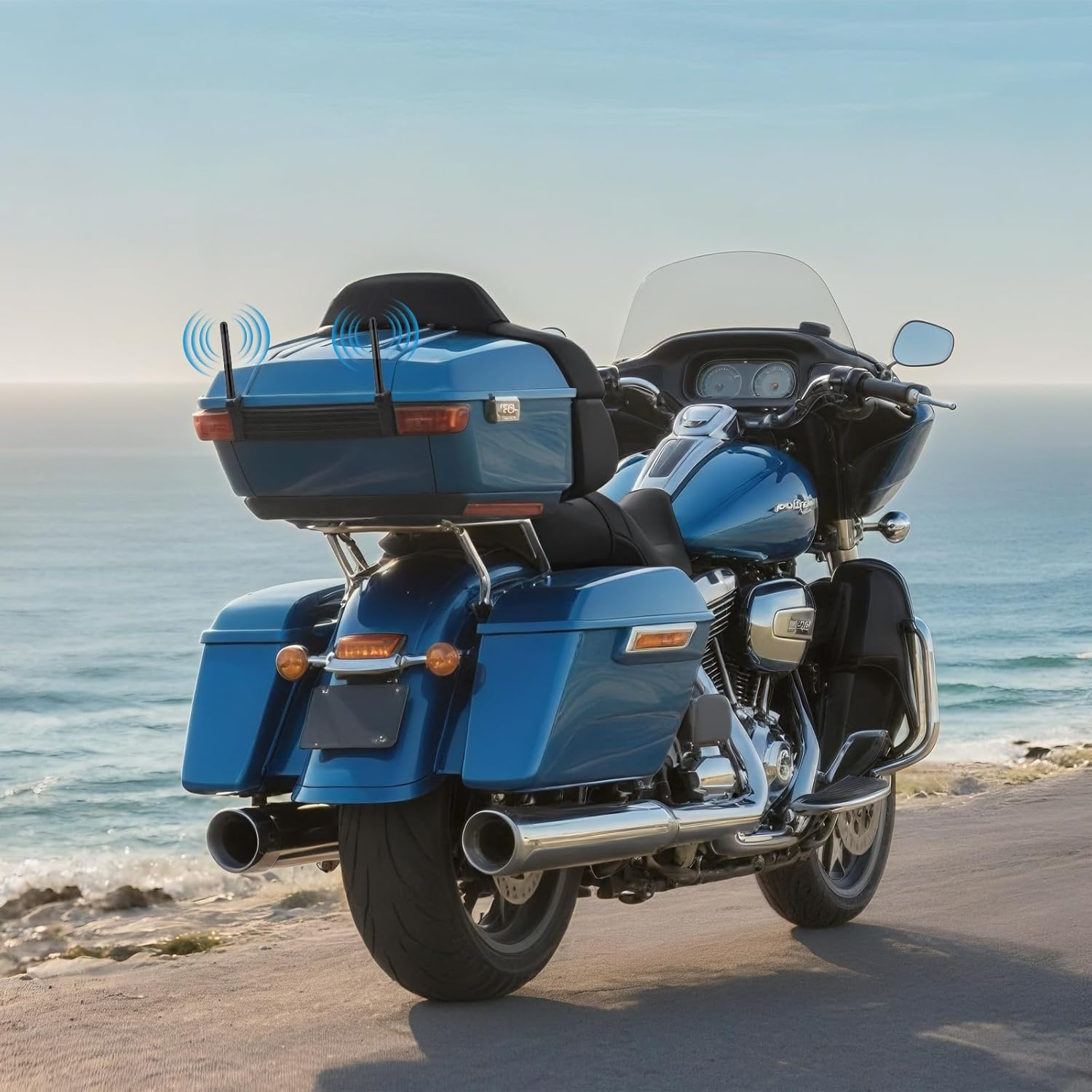 Carbon Fiber Motorcycles Antenna for 1989-2025 Road King Softail Touring Street Glide Road Glide Fat Boy Electra Glide Tour Ultra Classic Motorcycles Radio Antenna Mast Replacement(1-Pack) image number 3