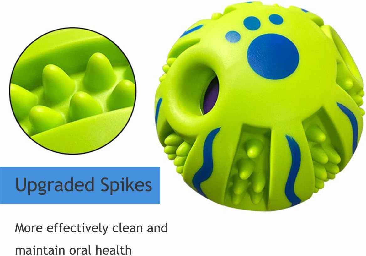 Spikey Dog Balls Squeaky Dog Toys Vocal Teeth Grinding Dog Ball Interactive Pet Toy Cleans Teeth Durable Interactive Toys for Dogs Indoor Outdoor Training image number 2