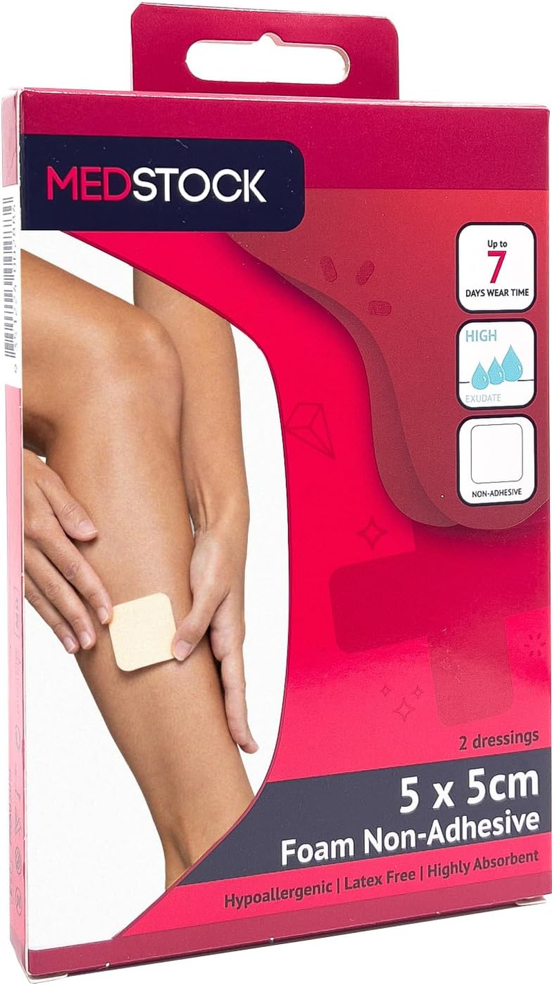 MEDSTOCK Foam Non-Adhesive Dressing Multipack - 10Cm X 10Cm - 2Pcs image number 1