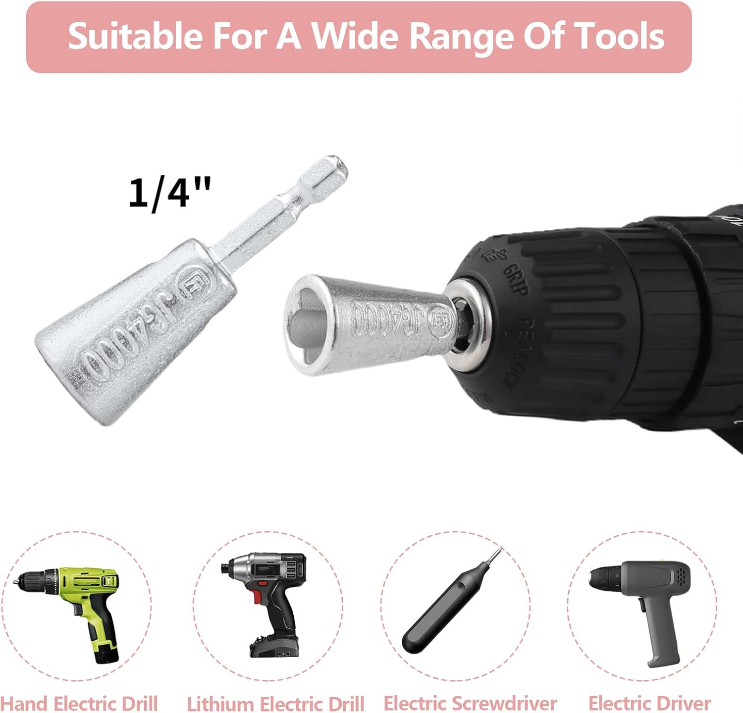 Upgrades Wire Twister Tool for Drill,Wire Nut Twister,Wire Connector Driver,Wire Twisting Stripping Tools for Drill Profession Electricians Tool,Spin Twist Wire Connector Socket(2Pcs) image number 2