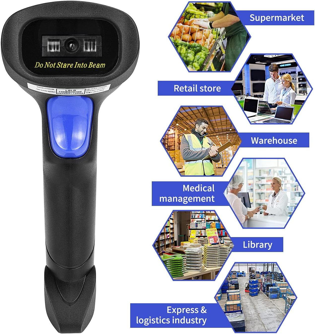 Netumscan USB 1D Barcode Scanner, Handheld Wired CCD Barcode Reader Supports Screen Scan UPC Bar Code Reader for Warehouse, Library, Supermarket image number 3