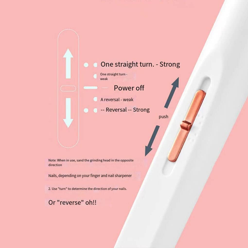 Nail Drill Machine Professional High-Speed Pedicure Drills Set Portable Mini Nails File Manicure Pen Equipment Tools, Pink image number 5