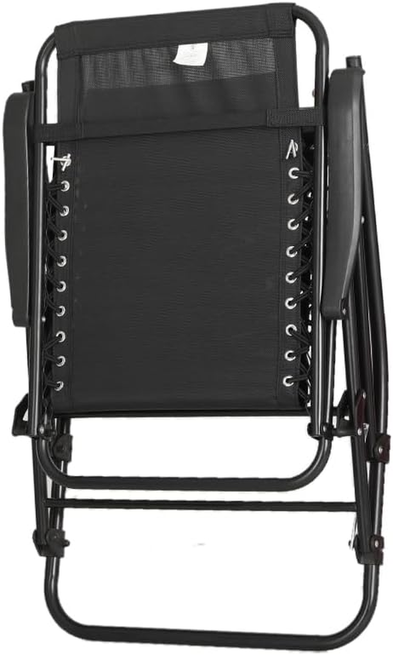 Gardeon Rocking Chair, Alloy Steel Sun Lounge Armchair Recliner Chairs Dining Nursing Seat Reading Seating Chaise Lounges Home Living Room Bedroom Garden Furniture, for Patio Camping Deck Black image number 4