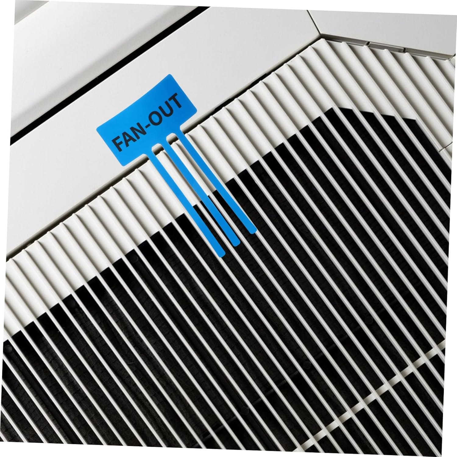 DECOMELODY 10Sheets Self-Adhesive Air Conditioner Streamers Airflow Decal Stickers for Ac Heat Exhaust Fans