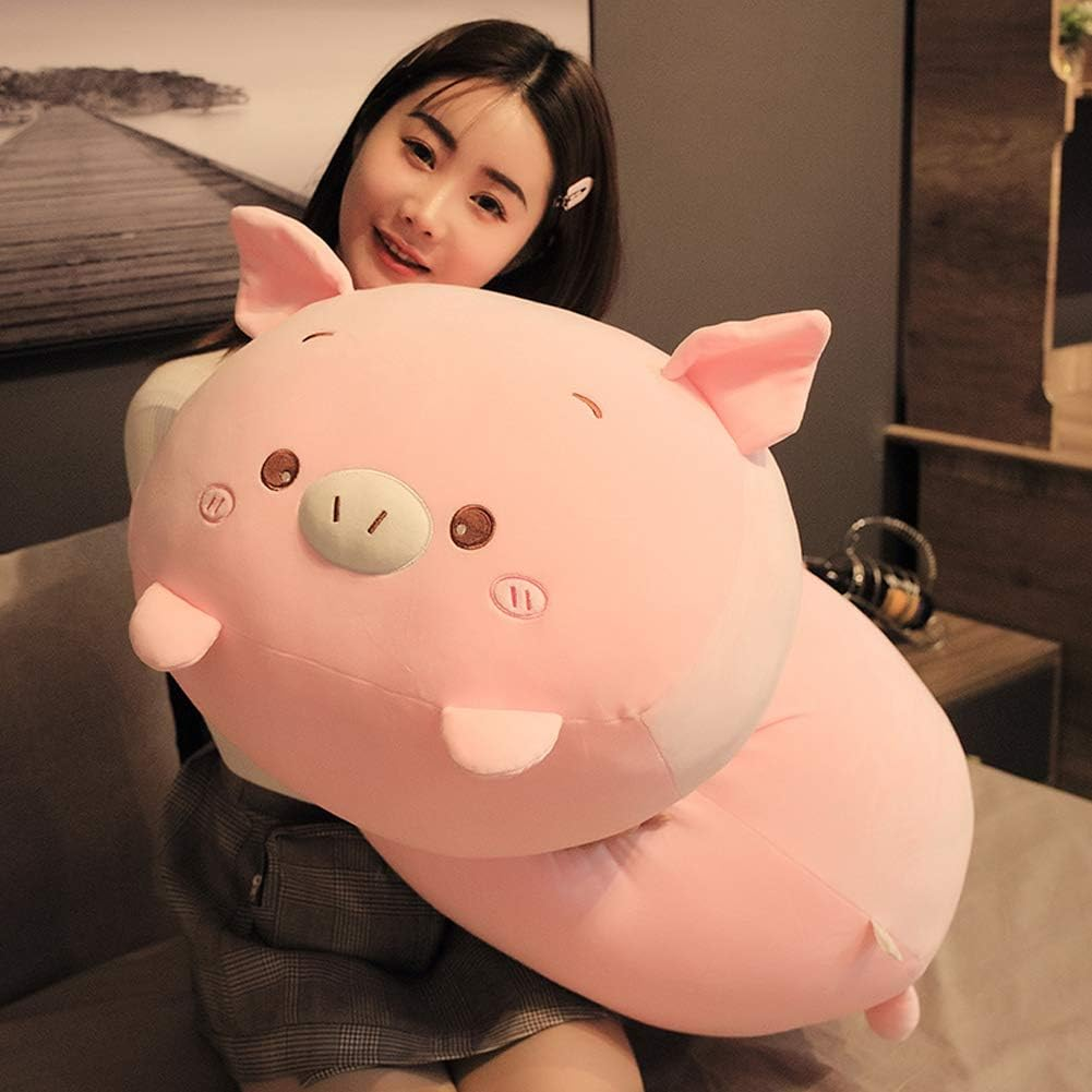 Pig Plush Pillow Soft Pig Stuffed Animal Toy Piggy Body Pillow, 33.5" image number 2