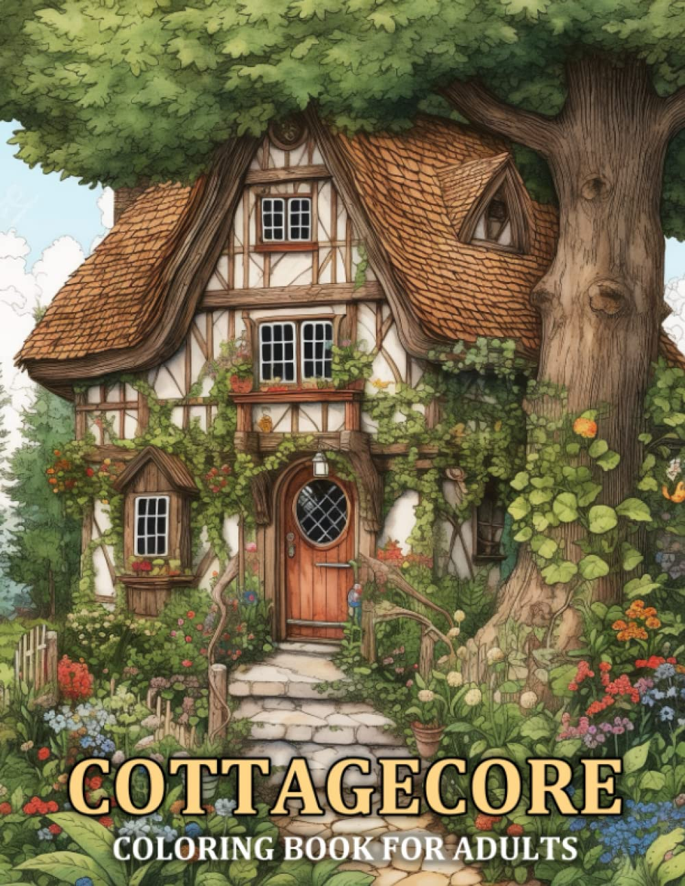 Cottagecore Coloring Book for Adults: a Cottagecore Inspired Coloring Book for Grown-Ups image number 1