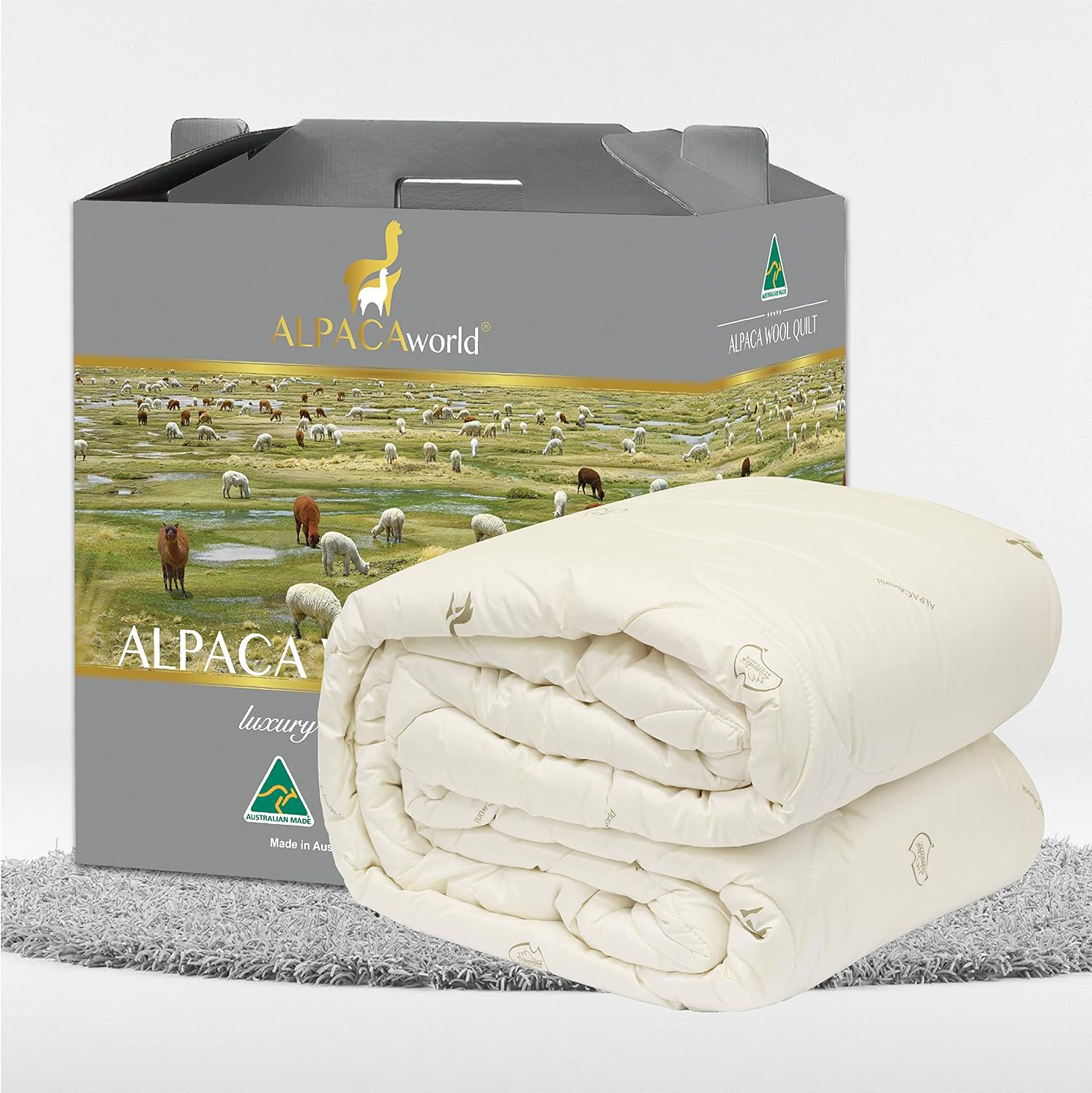 Woolcomfort Australian Made 500GSM Alpaca Wool Quilt/Doona/Duvet (King) image number 2