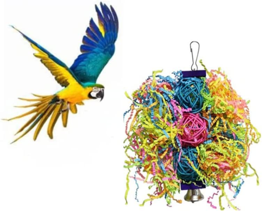 Bird Parrot Toys 3 Pack Shredder Chewing Cage Foraging Hanging Toy for Small Parakeets Parrotlets Lovebirds Cockatiels Hummingbird Finches