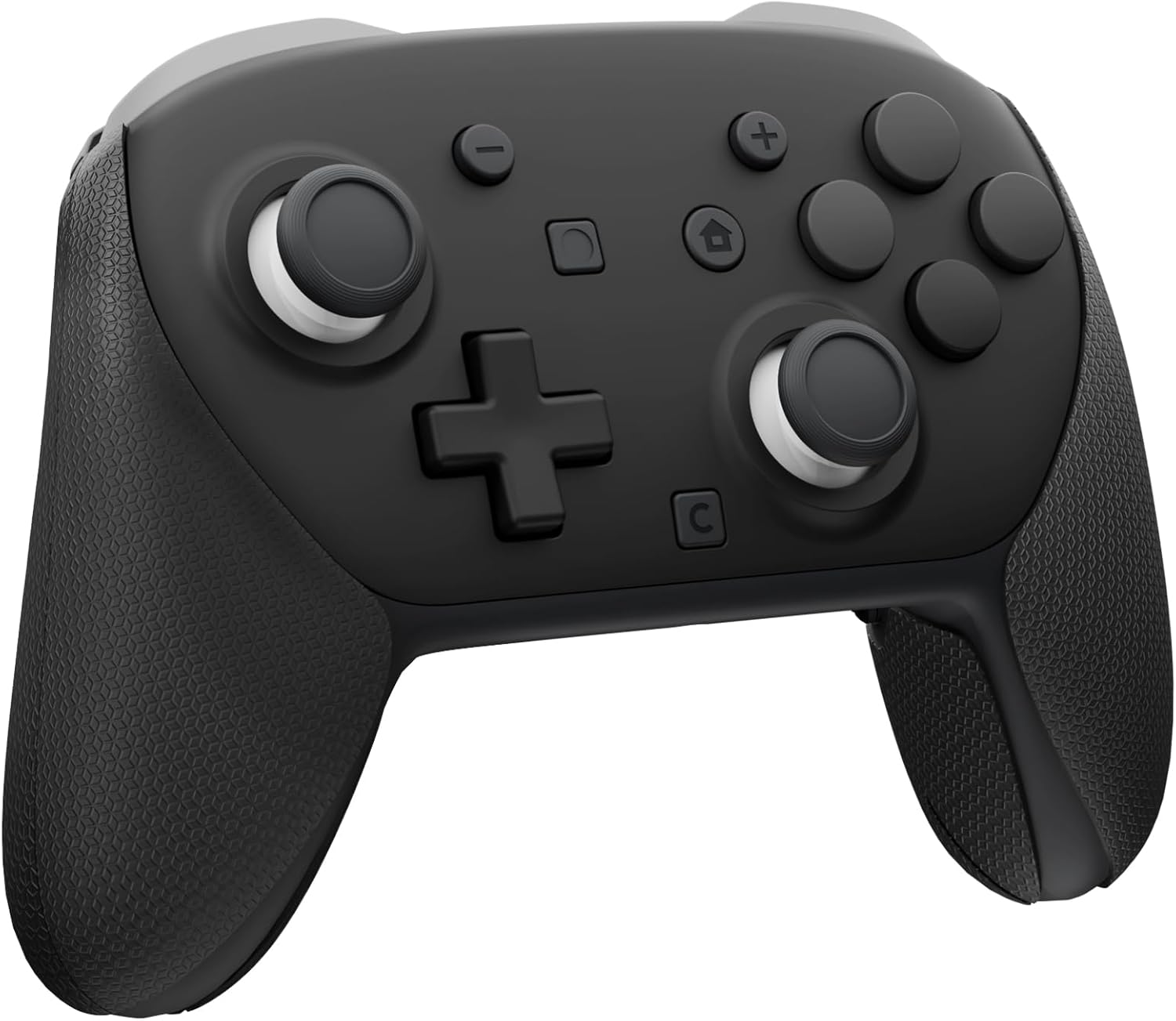 Playvital for Nintendo Switch 2 Pro Controller Grip - Anti-Slip PU Grip Skin with Silicone Back Button Cover for Switch 2 Pro Controller Accessories, Sweat-Absorbent - Hexagonal Textured Black image number 4