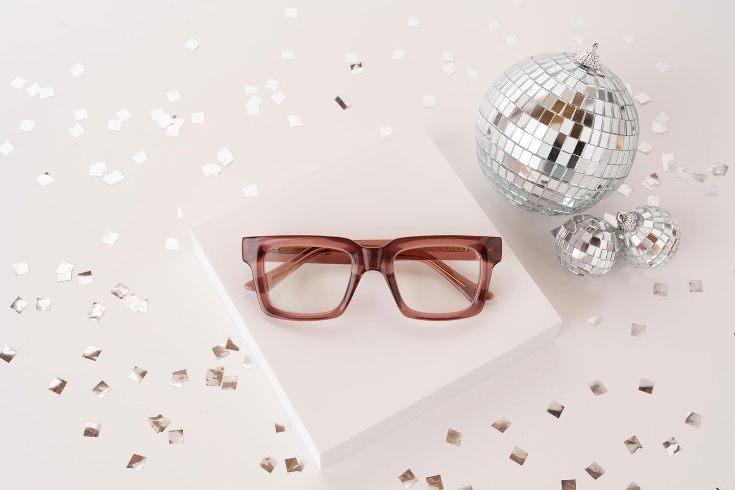 Peepers by Peeperspecs Oprah&rsquo;S Favorite Spotlight Blue Light Blocking Reading Glasses and No Correction Eyewear, Rose, 2 image number 5