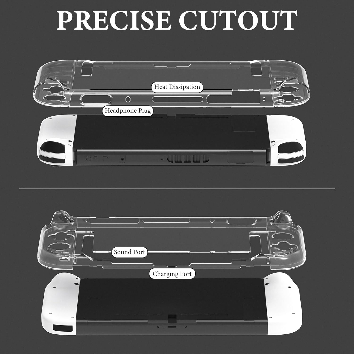 Geekria Protective Set Compatible with Nintendo Switch 2, Travel Carrying Case & HD Clear Screen Protector, Including Non-Slip Rocker Cover, Game Accessories Kit (White) image number 4