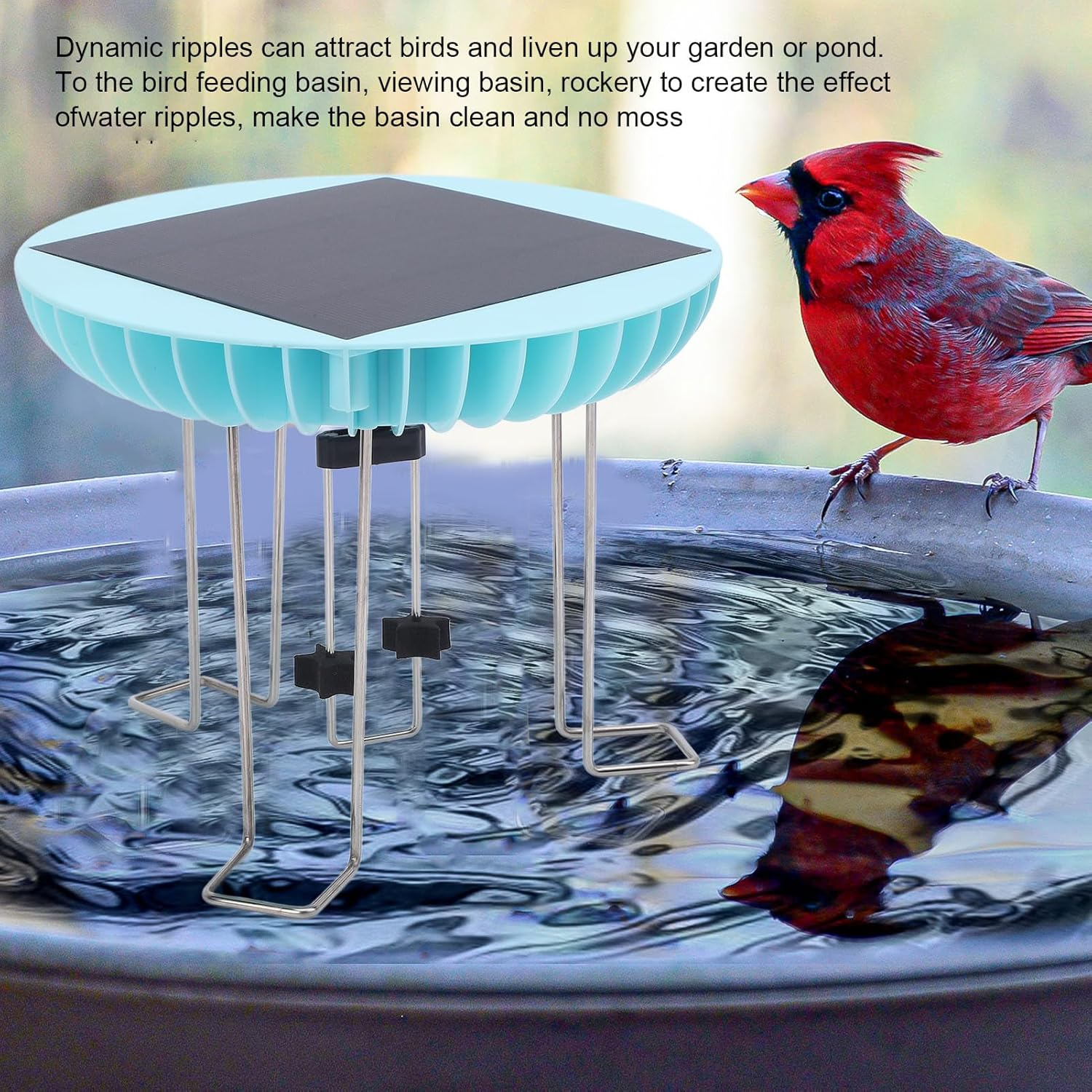 Solar Water Agitator Efficient Bird Bath Mixer No Wiring Required for Garden Pond Decoration image number 1