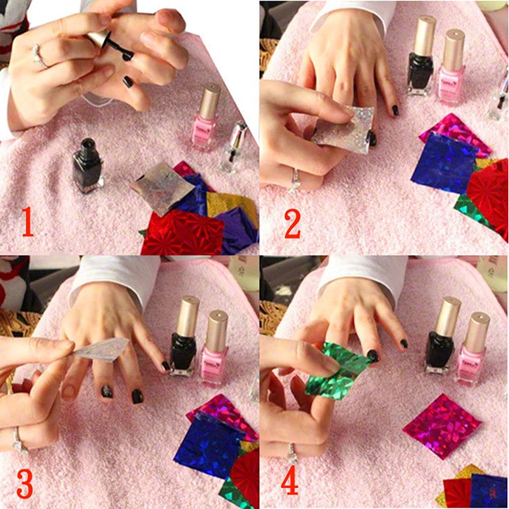 Warm Girl 2Pcs Professional Star Nail Art Glue for Nail Foil Sticker Transfer DIY Tool image number 2