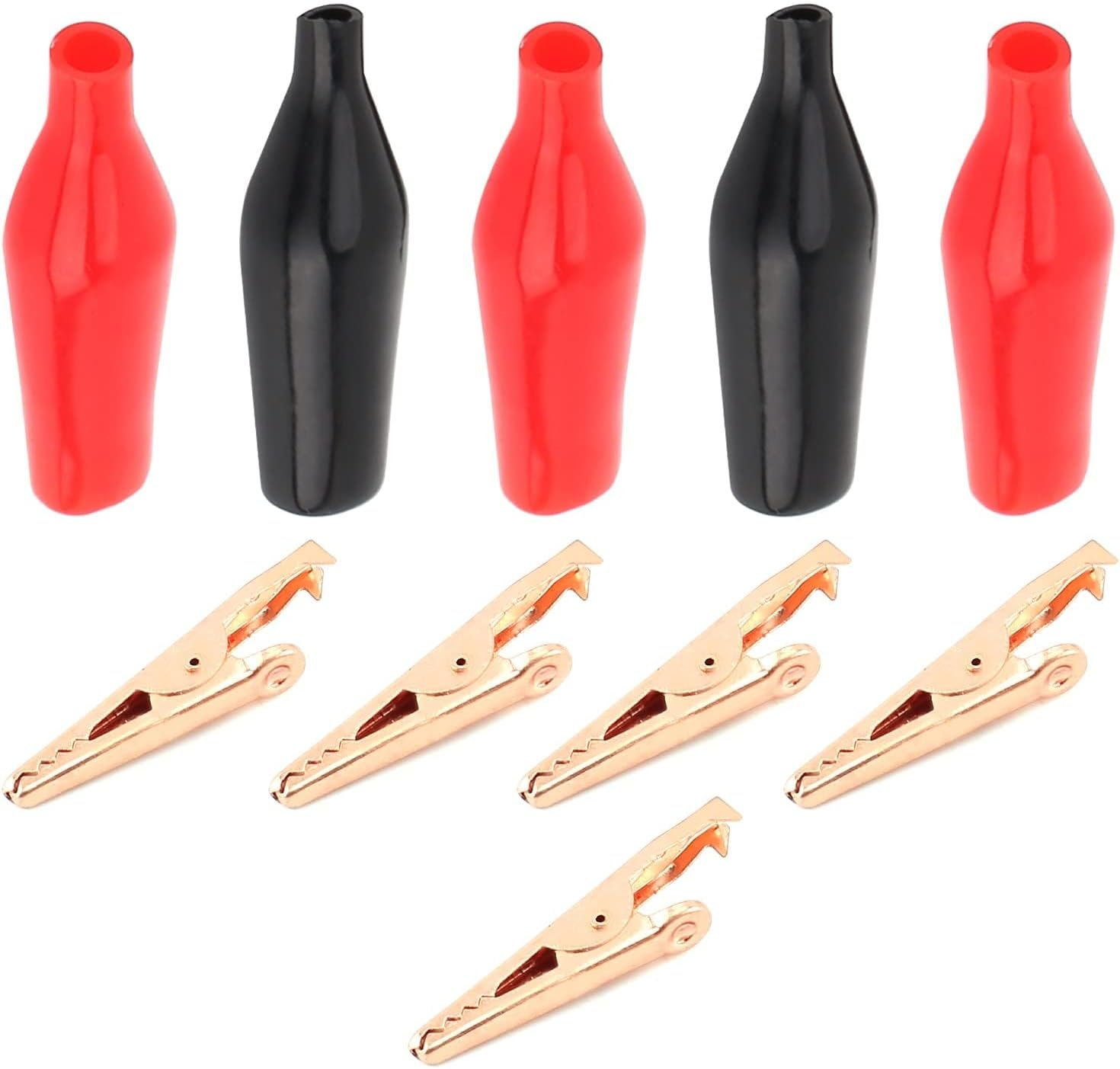 20Pcs Alligator Clips Mini Size 1&rdquo;/28Mm 5A Clamps Crocodile Electrical Test Clamps Jumper Helper with Protective Insulation Cover