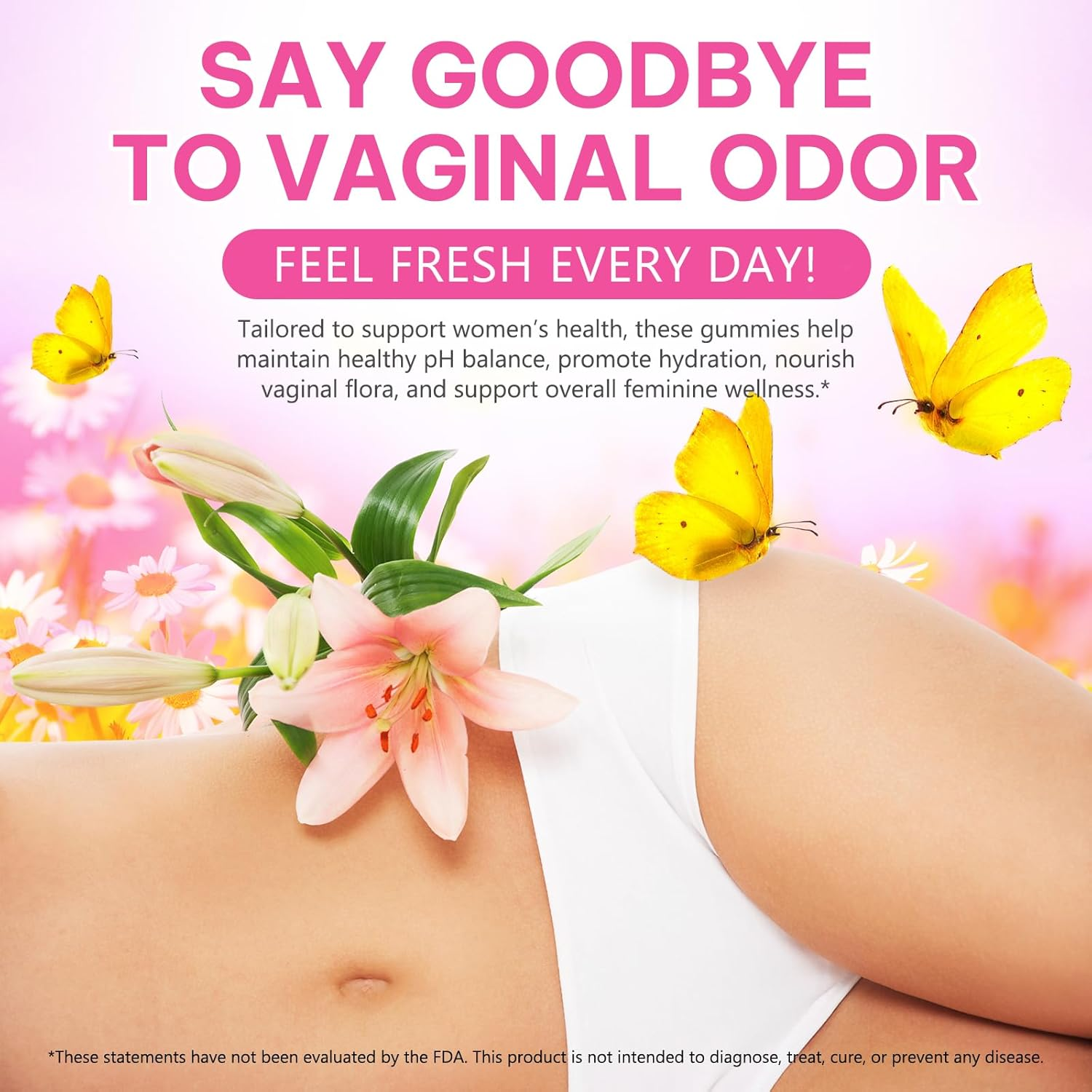 Women'S Probiotic Gummies + Slippery Elm | Supports Ph Balance, Digestive & Immune Health | with Prebiotics & Lactobacillus Blend | Pineapple Flavour | 60 Vegan Gummies image number 6