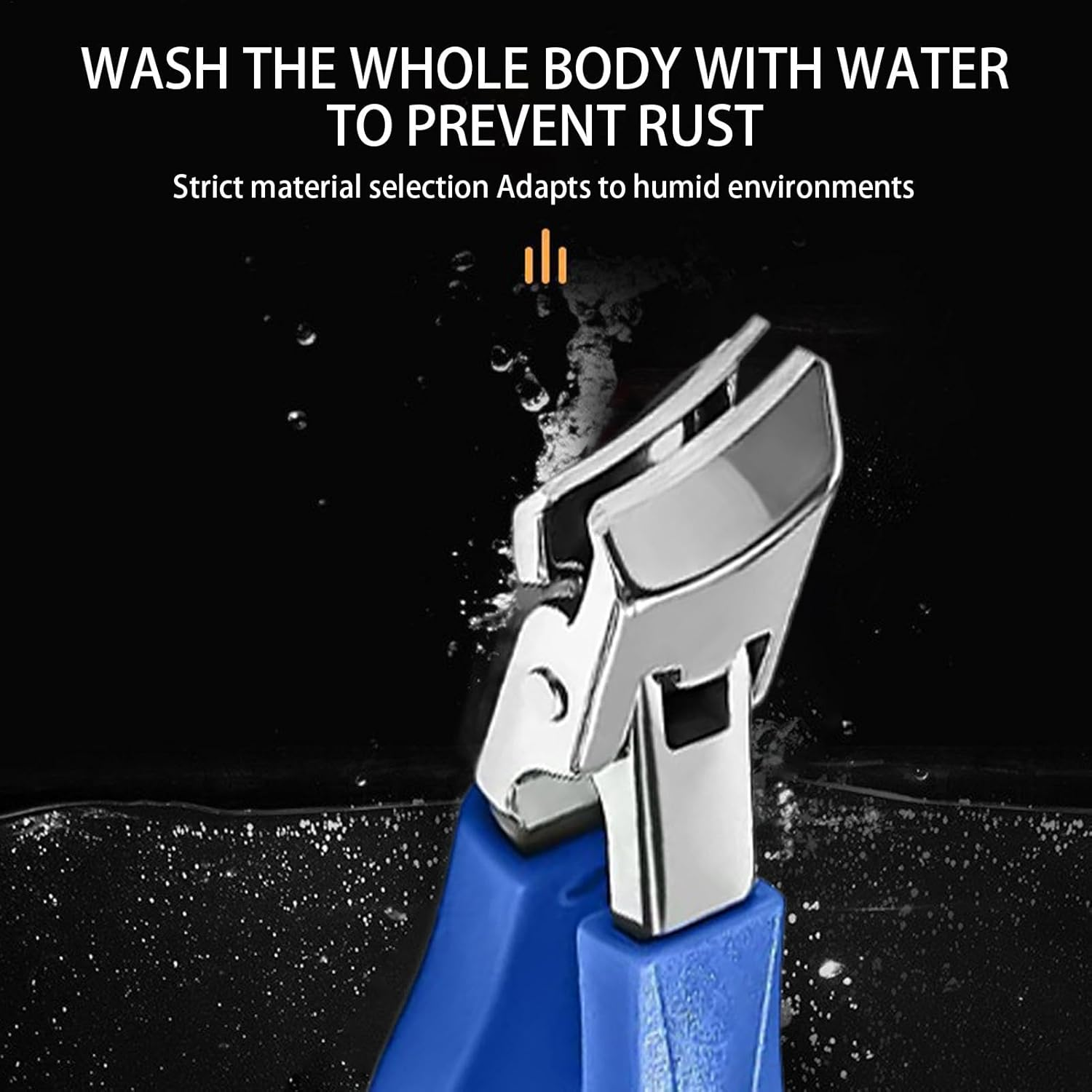 Wide Jaw Opening Nail Scissor | Wide Jaw Opening Heavy Duty Toenail Scissors | Manicure Pedicure Equipment Anti-Splash Women Men Nails Tools for Business Trip, Dorm - Blue image number 2