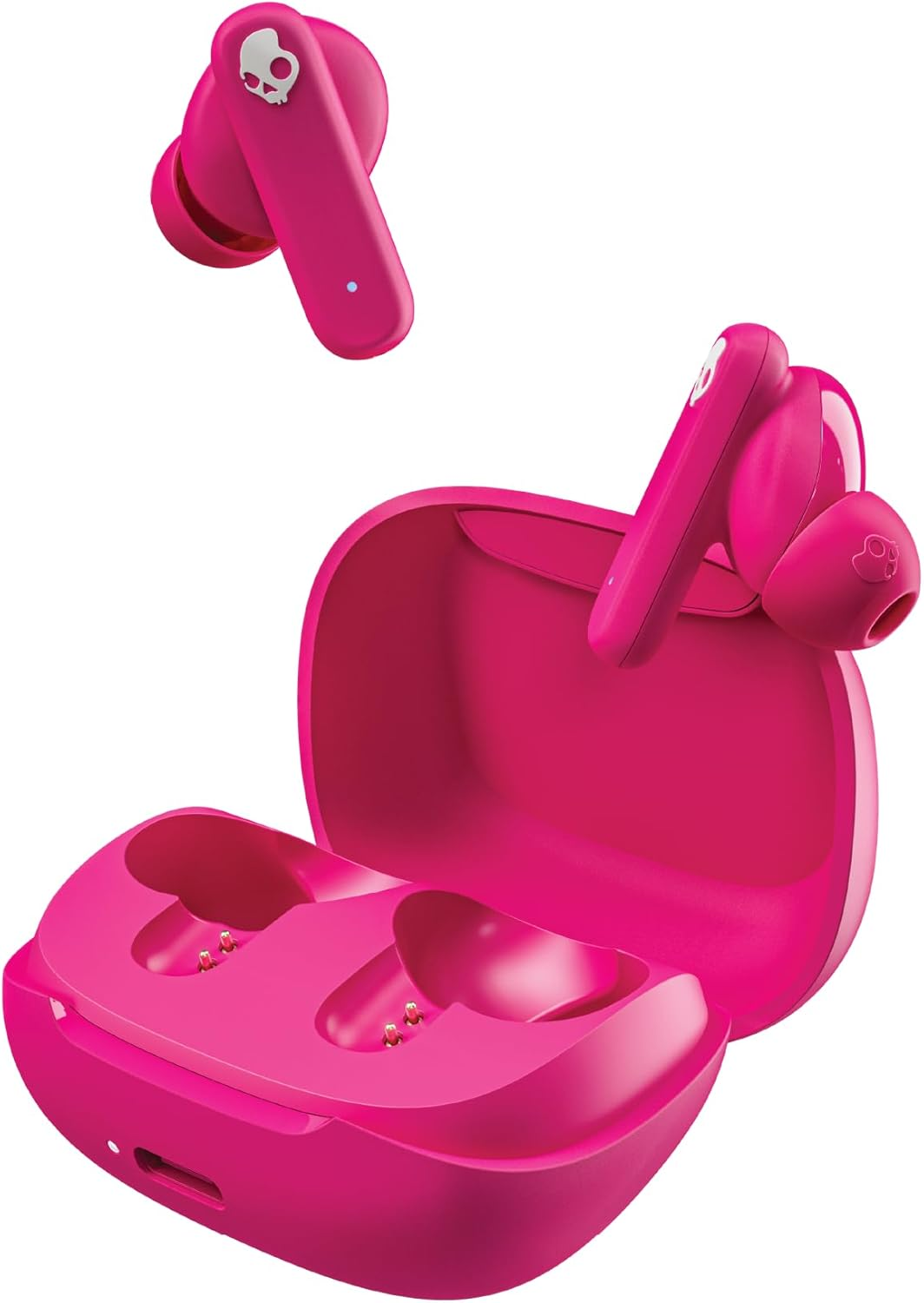 Skullcandy Smokin&rsquo; Buds Wireless Earbuds, Bluetooth Headphones, Noise Isolating Fit, up to 20 Hours Battery, IPX4 Sweat and Water Resistant, Microphone for Iphone Android - Pink