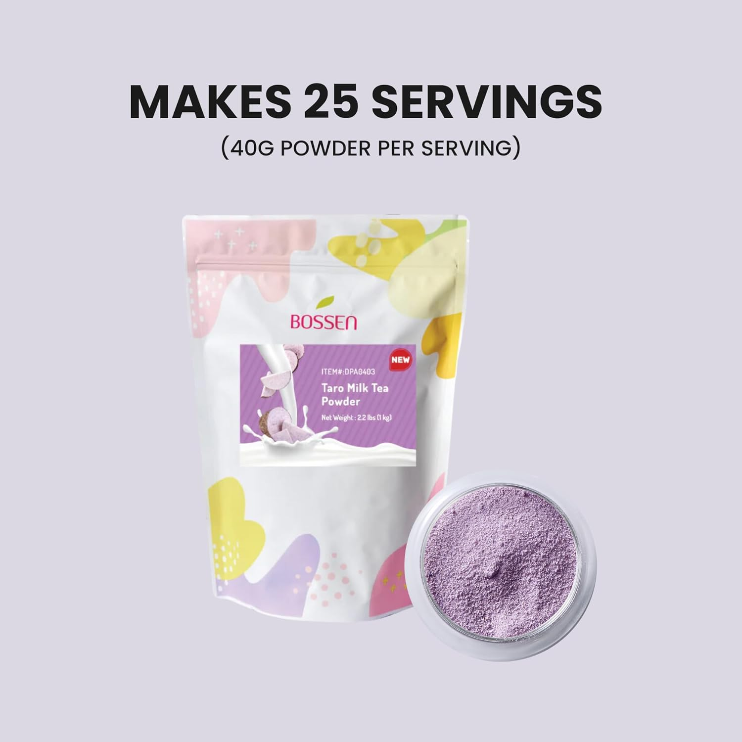 Bossen Bubble Tea All-In-One Powder Mix (Taro) image number 2
