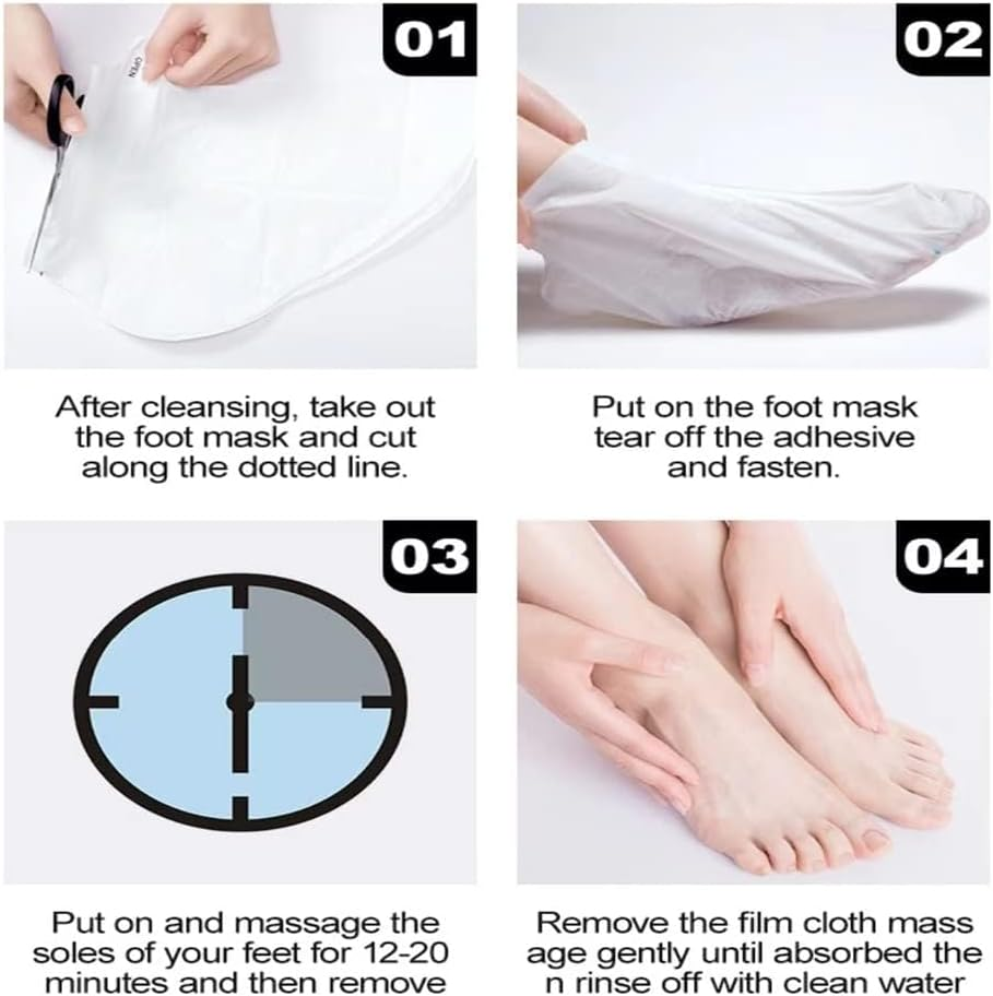 Foot Peel Mask 2 Pack, Exfoliator Peel off Calluses, Exfoliating Foot Care,Foot Exfoliator Repair Dry Cracked Feet,Peeling Away Dead Skin, Calluses, Dead Skin Callus Remover, Baby Soft Smooth Touch Feet-Men Women (Foot Masks) - Hand Masks image number 7