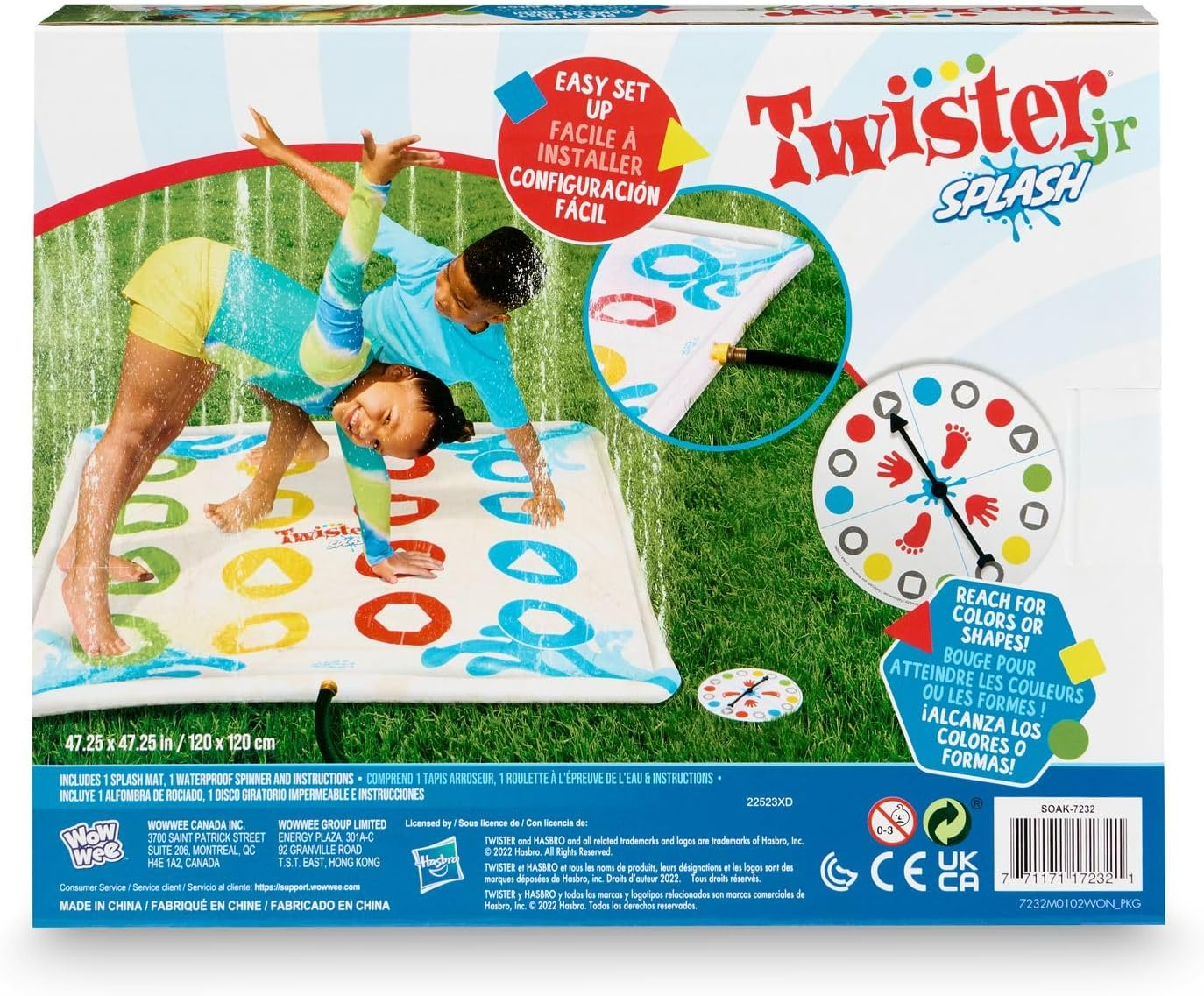 Hasbro Twister Jr. Splash &ndash; Outdoor Inflatable Water Twister Game for Kids image number 5