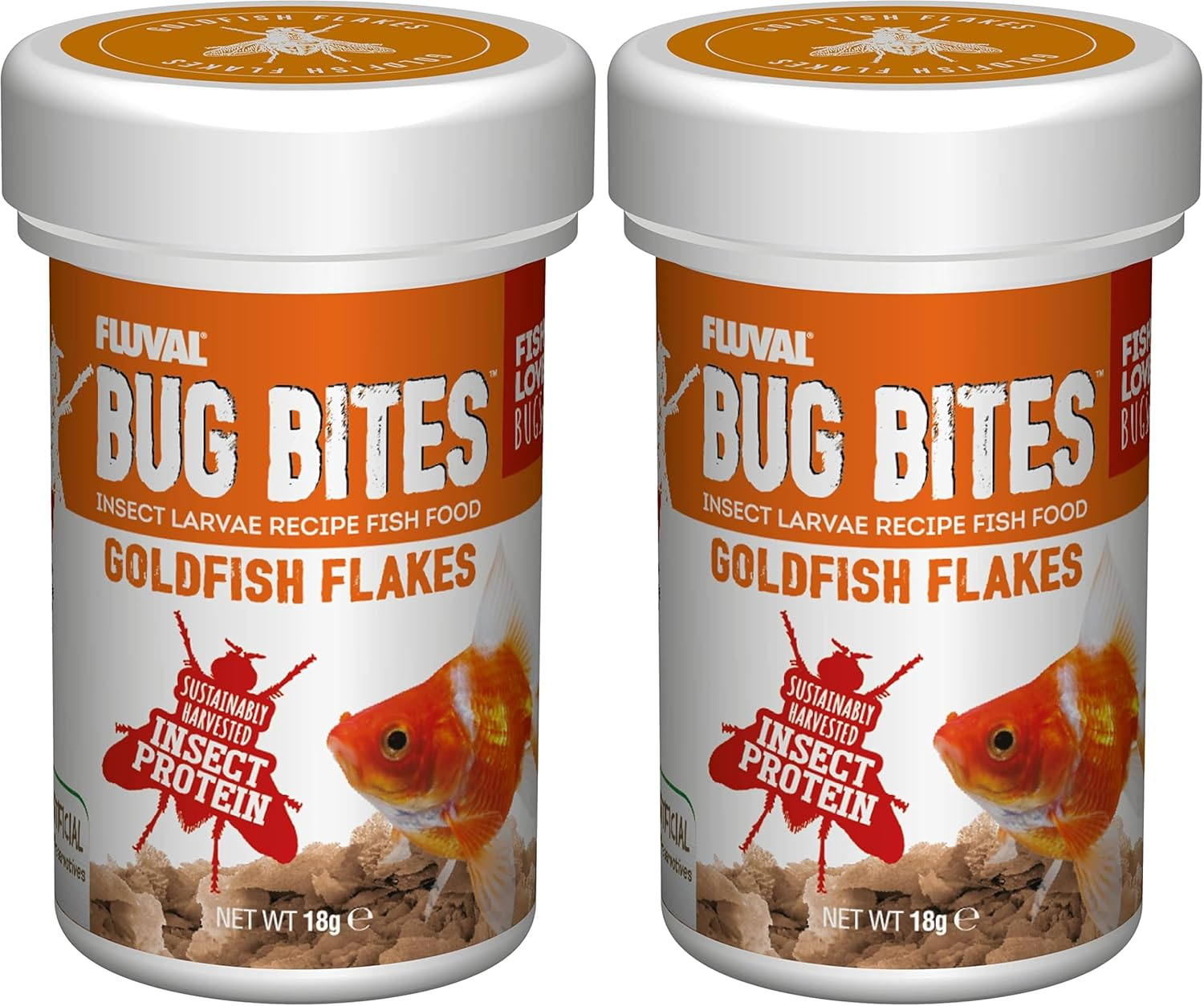 Fluval Bug Bites Goldfish Flakes 18 G (Pack of 2) image number 2