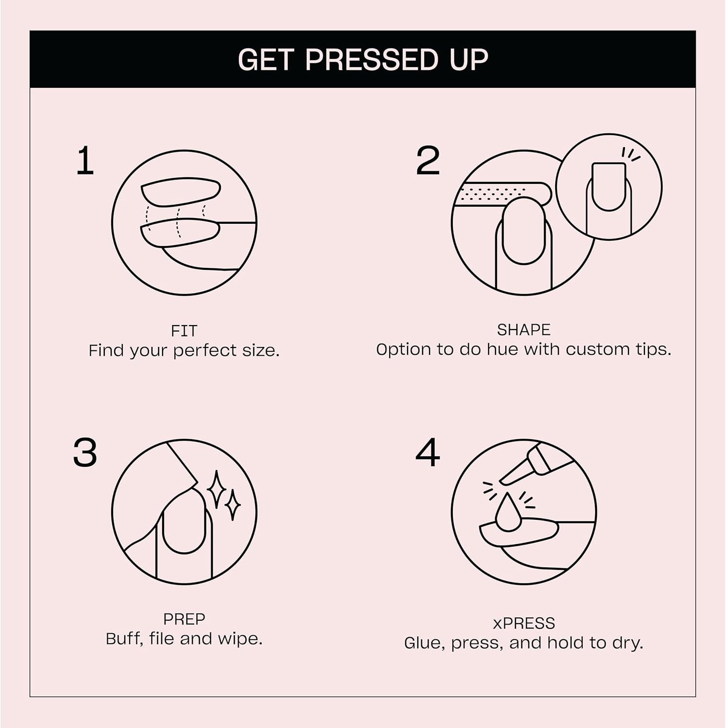 OPI Xpress/On Press on Nails, up to 14 Days of Wear, Gel-Like Salon Manicure, Reusable, Vegan, Sustainable Packaging, with Nail Glue, Vision-Airy Fairy image number 4