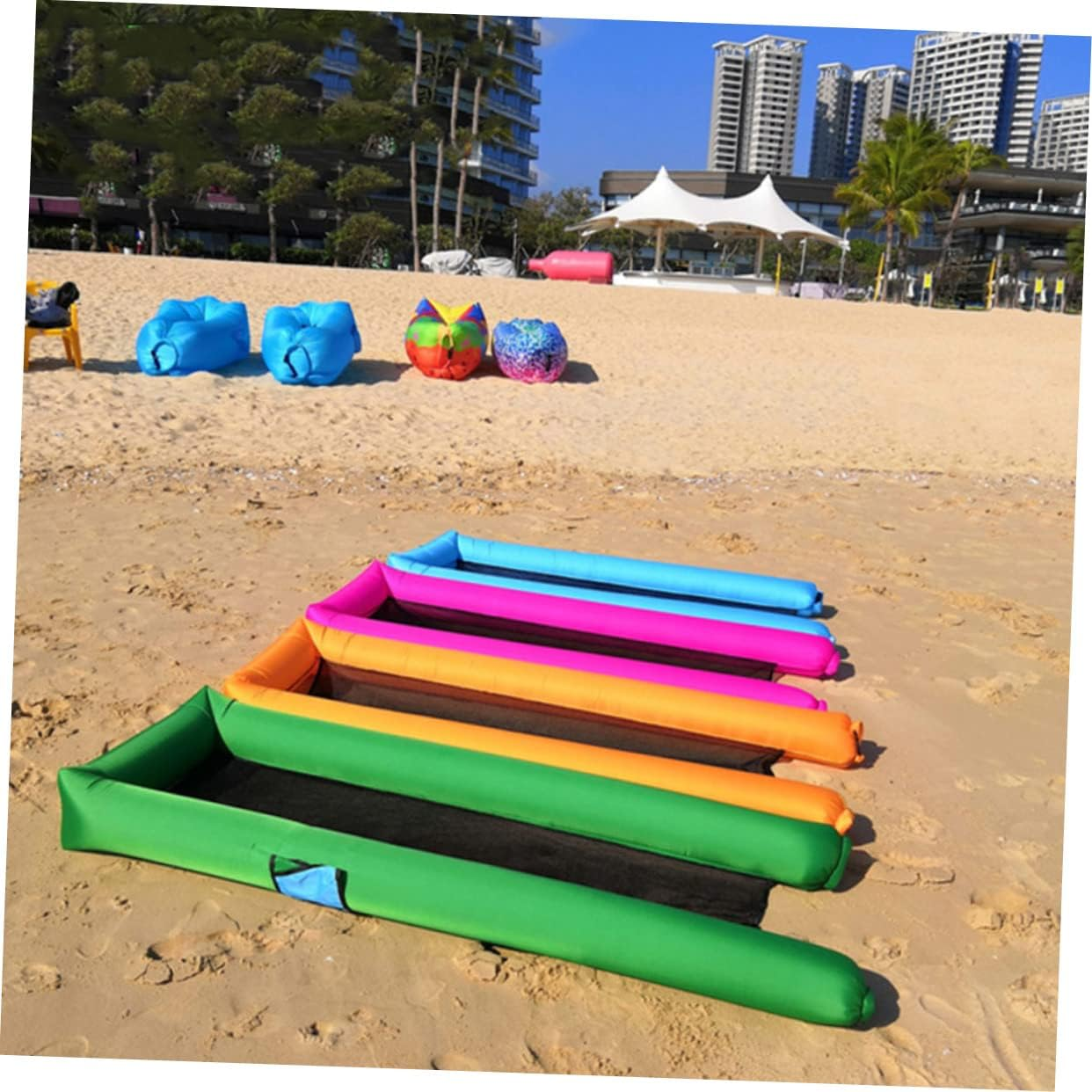 Hohopeti Inflatable Floating Bed for Swimming Pool Double Lightweight and Easy to Inflate for Adults Relaxation Water image number 2