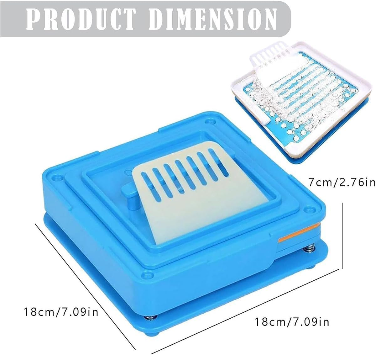 Capsule Filling Machine, 100 Holes Manual Filling Tray Kit, for Size 0 Gelatin Veggie Capsules for Vitamins, Herbs & Supplements Holes, (0#Cyan)