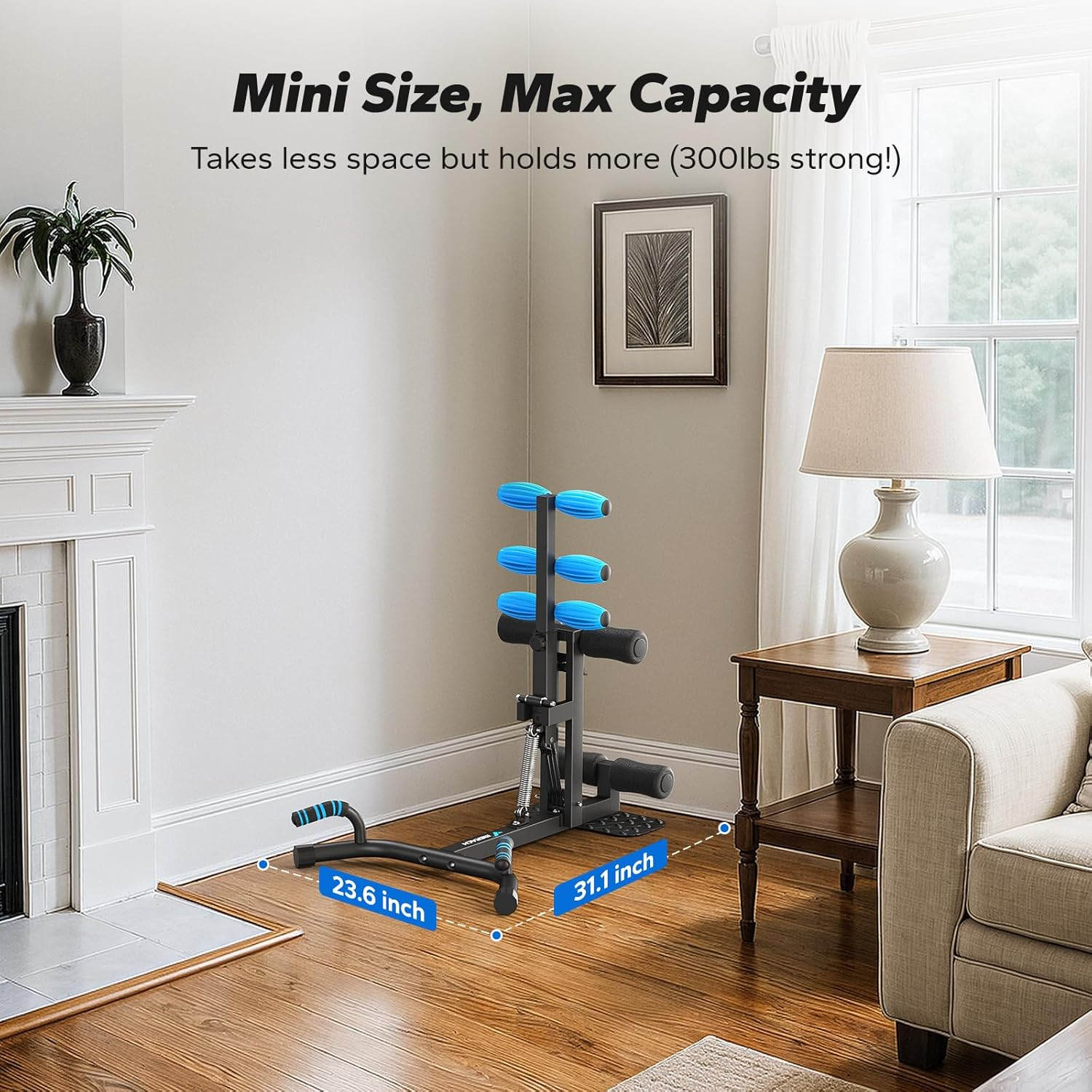 MERACH Deep Squat Machine for Women, Adjustable Glutes Trainer Machine, Core & Leg Exercise, Push up Workout Equipment at Home Gym image number 3