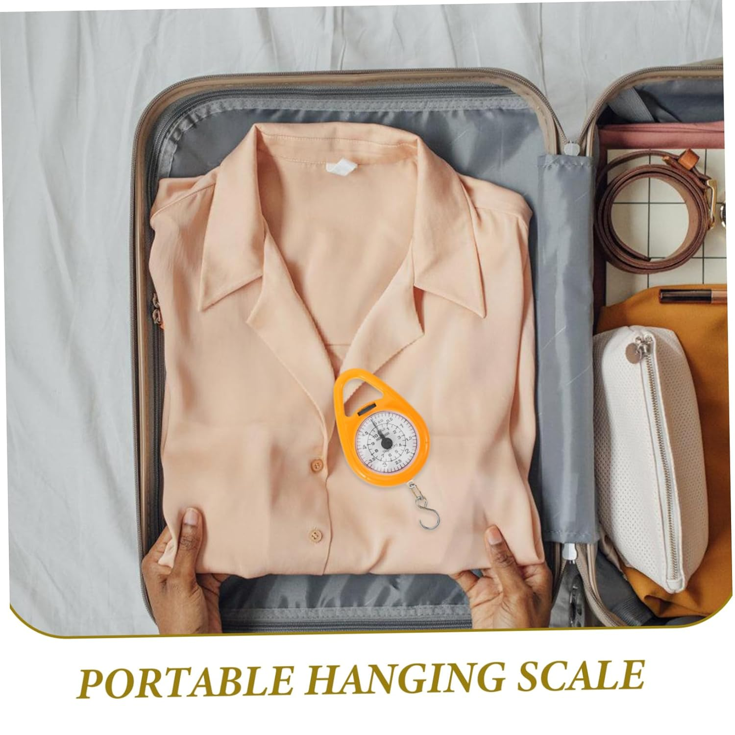 Mini Spring Scale Portable Scale for Luggage Compact Design Lightweight Hanging Hook Travel Accessories image number 2