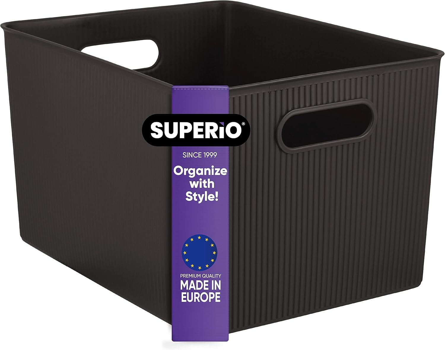 Decorative Plastic Toilet Bowl Brush and Holder Set, Blue (1 Pack) Cleaner Scrubber for Bathroom - Ribbed Design