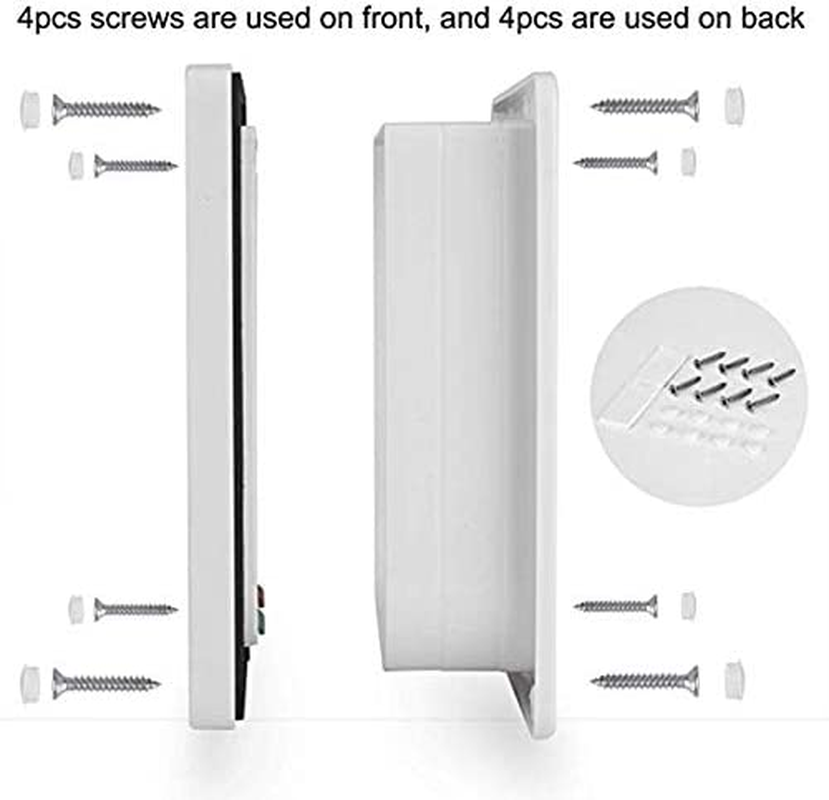 Dog Cat Flap Door with 4 Way Security Lock Flap Door for Dog Cats Kitten ABS Plastic Small Pet Gate Door Kit Cat Dogs Flap Doors (White)