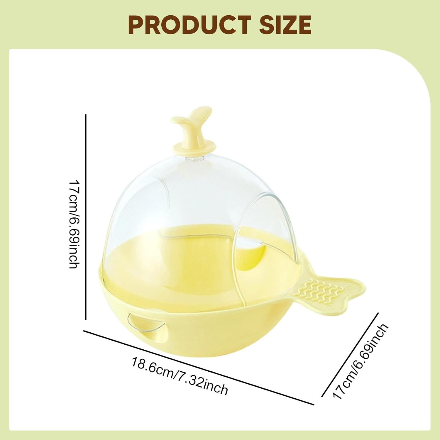 Fewnvwa Bird Bath for Cage, Cage Accessories with Clear View, Spacious Birdhouse, Parakeet Bathing Box for Cockatiels, Lovebirds, Conures, Yellow