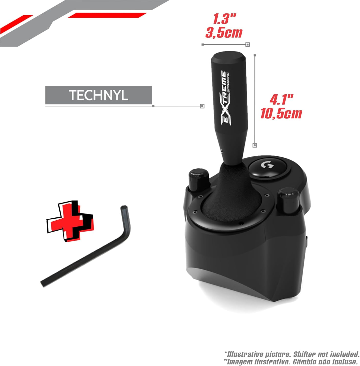 Extreme Sim Racing Shift Knob Add-On for Logitech G25, G27, G29, G920 and Thrustmaster TH8 image number 4