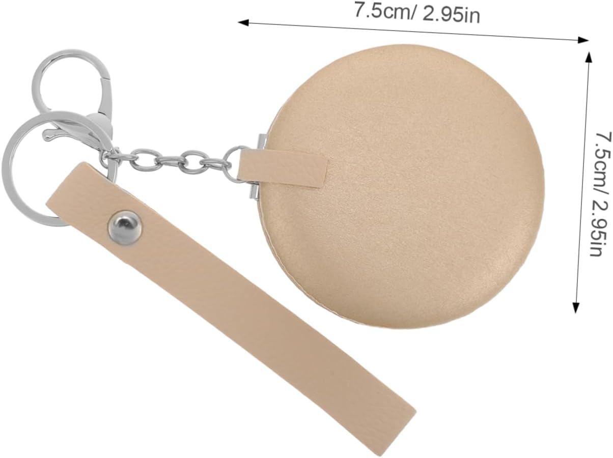 Mikinona Keychain Mirror Keyring Mirror Pendant Portable Double-Sided Makeup Compact for Travel Handbag Wallet Outdoor Use image number 6