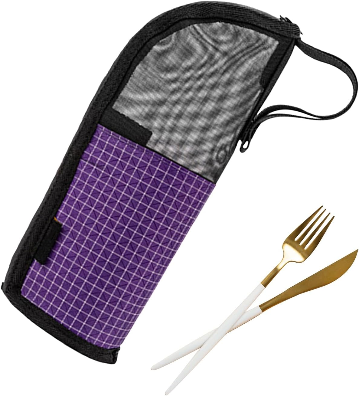 Camping Cutlery Bag - Cutlery Storage Bag - Reusable Utensil Case for Spoon Chopsticks Lunch Box Outdoor Camping Hiking Fishing BBQ image number 6